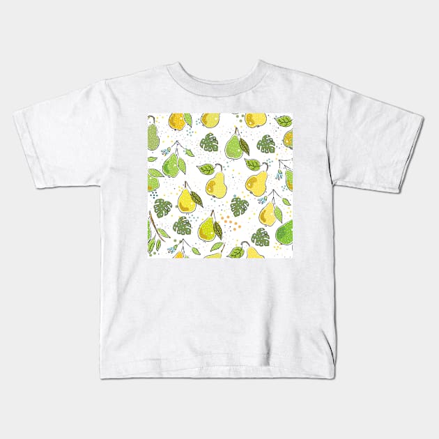 Pear Kids T-Shirt by Kristina Stellar Scandinavian Land